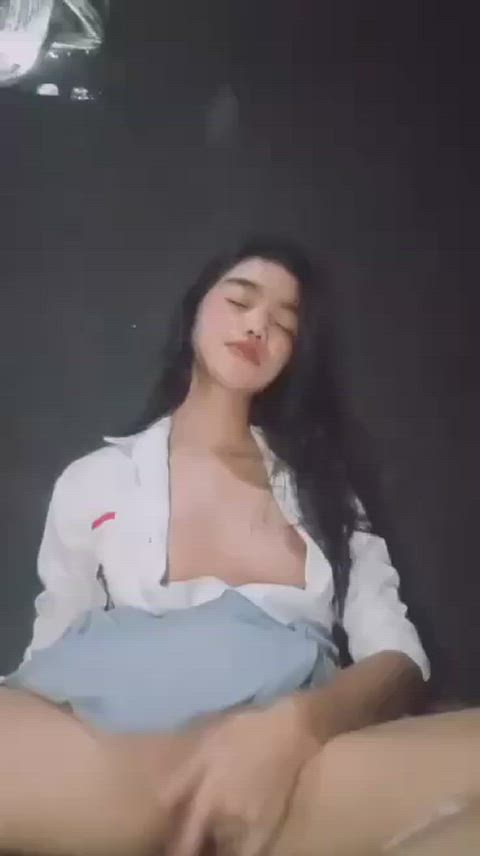 amateur anal ass big tits boobs cumshot indo indonesian gif