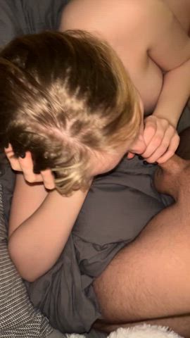 Lazy wet blowjob