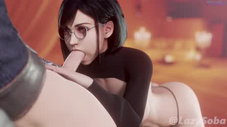 3D Animation Anime Big Ass Big Tits Blowjob Hentai NSFW Rule34 gif