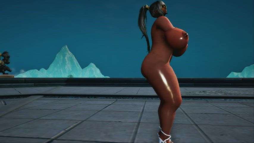 animation big ass big tits ebony nsfw gif