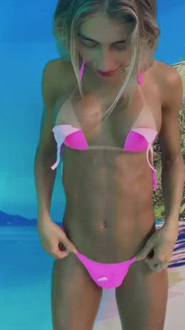 Alessandra Ambrosio Beach Blonde Brazilian Clothed Tanlines Tanned Trans gif