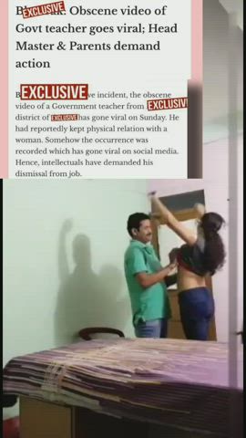 Govt Teacher (HeadMaster) Latest Viral Video with New Lady Staff🥵 - Must Watch