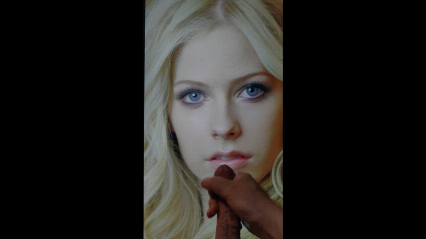 avril lavigne blonde celebrity cock cum cumshot facial jerk off masturbating tribute