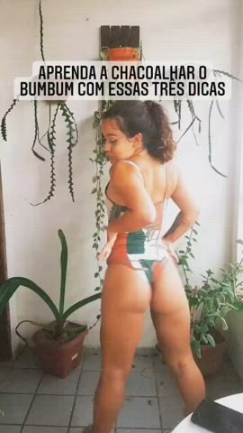 brazilian exhibitionist non-nude tiktok twerking gif
