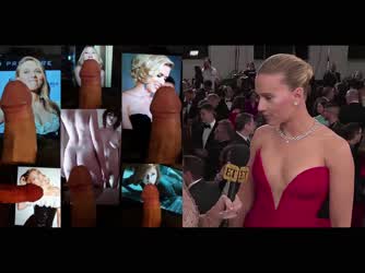 When Scarlett Johansson was shown my collage of ScarJo cock tributes...