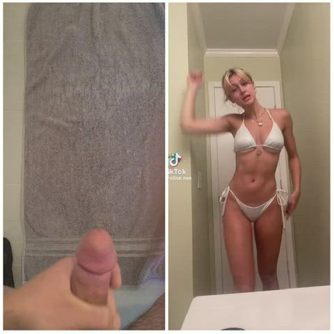 [discord] Worship my huge cumshots while feeding me your favorite tiktok and bikini