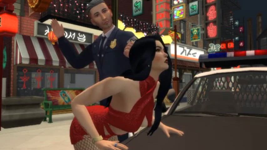 doggystyle police prostitute public spanking gif