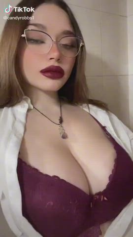 big tits cleavage huge tits tiktok tit worship tits gif