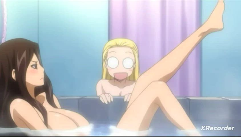Lucy and Cana bathing together [Fairy Tail]