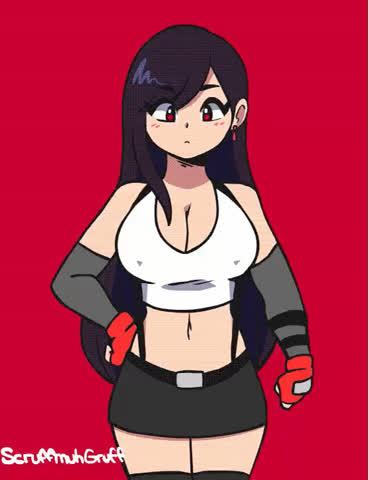 Cartoon Flashing Tifa Lockhart gif