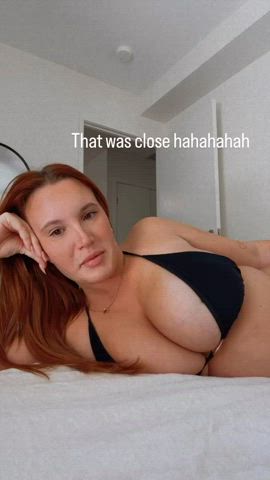 big tits bikini boobs nipslip tits gif