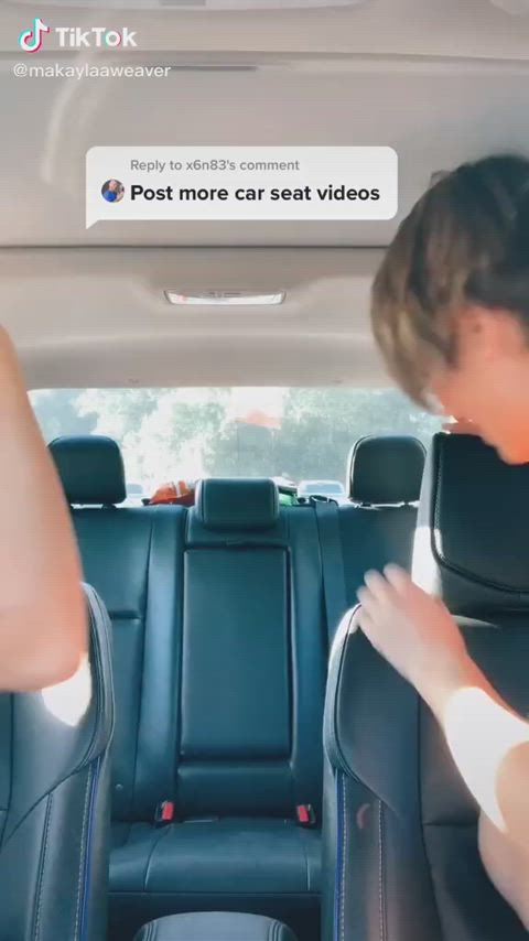 ass blonde car non-nude short hair tease tiktok gif