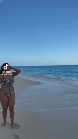 Beach Bikini Curvy Latina gif