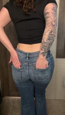 jeans pawg tattooed gif