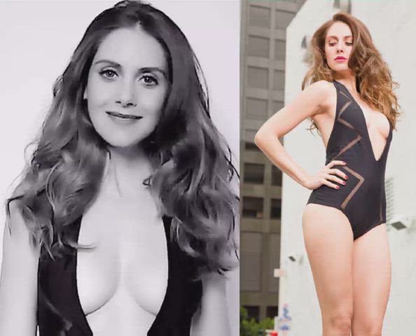 alison brie cleavage swimsuit gif