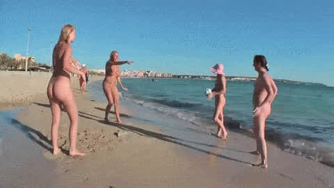 Beach Nudist Public gif