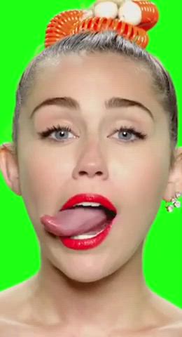 Face Smothering Miley Cyrus Tongue Fetish gif