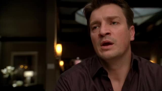 Nathan Fillion - Castle S02E09 Love Me Dead - No words reaction gif