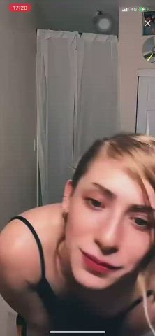 Downblouse Natural Tits Nipple gif