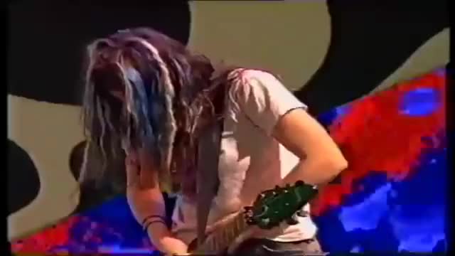 L7's Donita Sparks Dropping Her Pants on British TV Show 'The Word' (1992)
