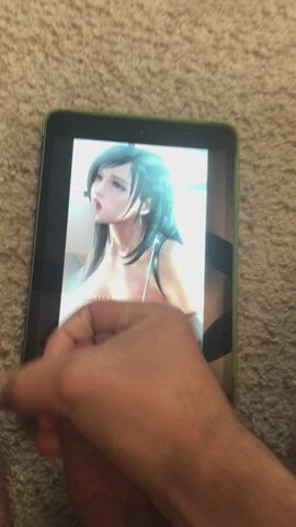 Cumming all over Tifa’s tits