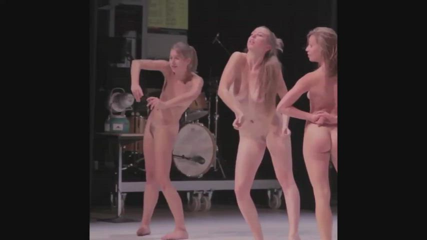 blonde dancing european hairy pussy nude art gif