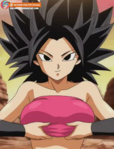 Caulifla reveals her boobs (FoxyBulma) [Dragon Ball Super]