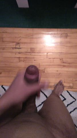 african bbc big dick cock jerk off male masturbation monster cock shaved solo gif