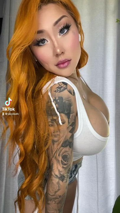 Asian Redhead TikTok gif