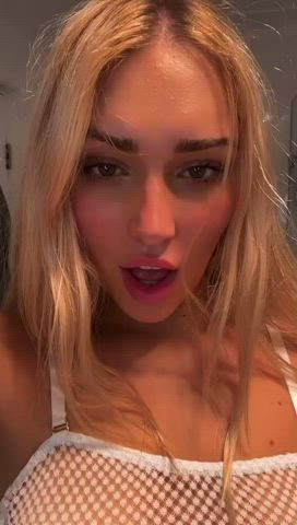 blonde teen tiktok gif