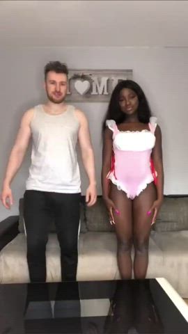 Amateur BWC Ebony Ebony Couple Interracial Monster Cock Teen WMBF Wife gif