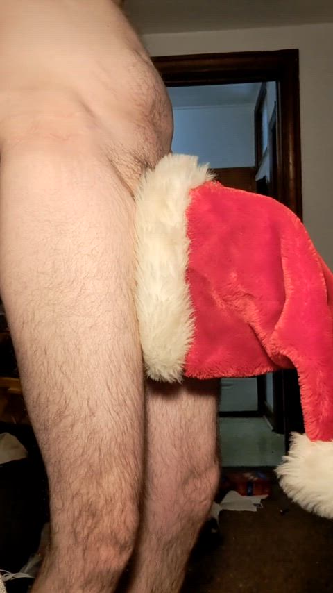 Having some festive fun with my cock