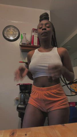 Braless Ebony TikTok gif