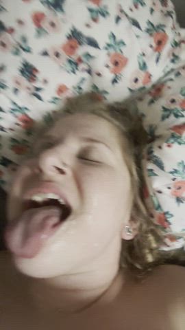 cum in mouth cum licking cum on tits cumshot pov sex tits cumshots facials gif