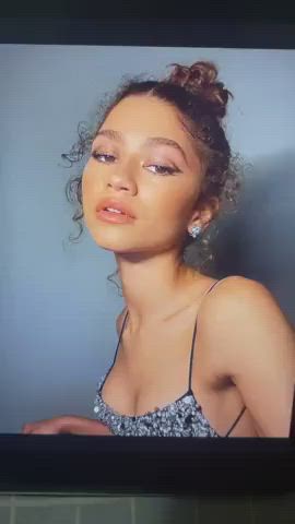 Cumshot Skinny Tribute Zendaya gif