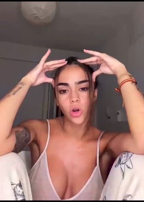 Her top is too loose