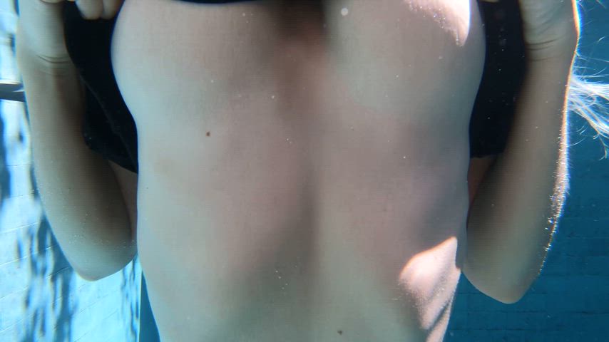 My underwater boob drop