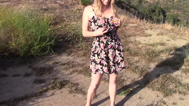 Stripping out of my sundress on a mountaintop - that breeze was amazing [f]