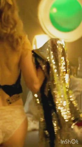 Blonde Dressing Tits gif