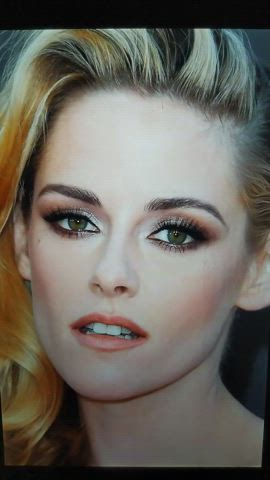 celebrity cum cumshot facial green eyes kristen stewart tribute gif