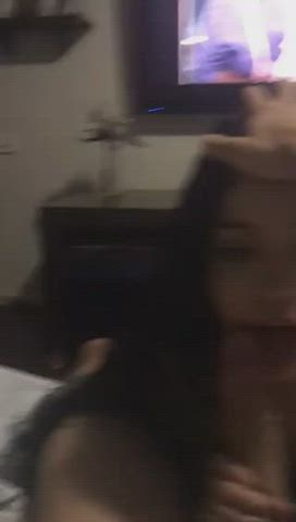 Blowjob Brunette Face Slapping gif