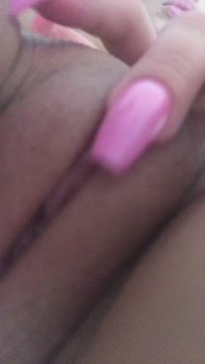 Pussy pleasuring pink nails