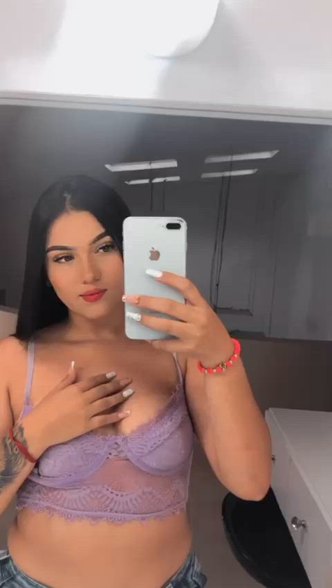 big tits boobs cute fetish latina selfie sex gif