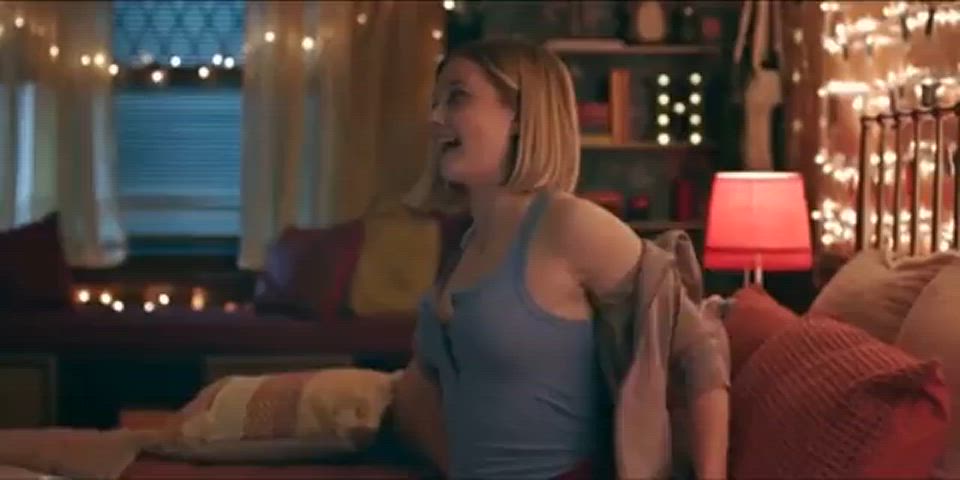 bed blonde celebrity cute movie short hair shorts socks tank top teen adorable-porn