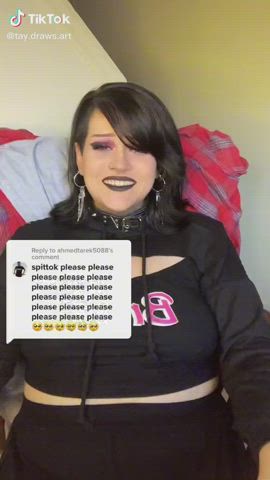 alt bbc bbw cuckold emo goth humiliation laughing tiktok gif