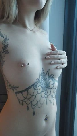 alt boobs natural tits nipple piercing petite pierced tattoo teen tits tattedphysique