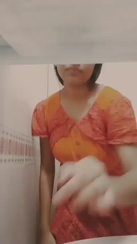 bathroom desi pussy selfie striptease titty drop gif