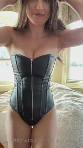 Cleavage Corset Dancing OnlyFans Tease gif