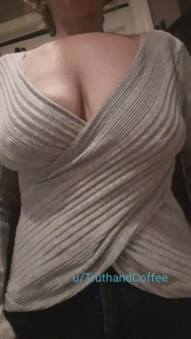 It might be sweater weather but I'm still doing a titty drop. (43F)(OC)