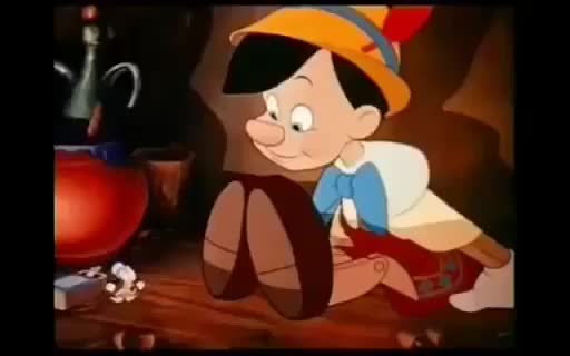 Cricket teaches Pinocchio how to whistle